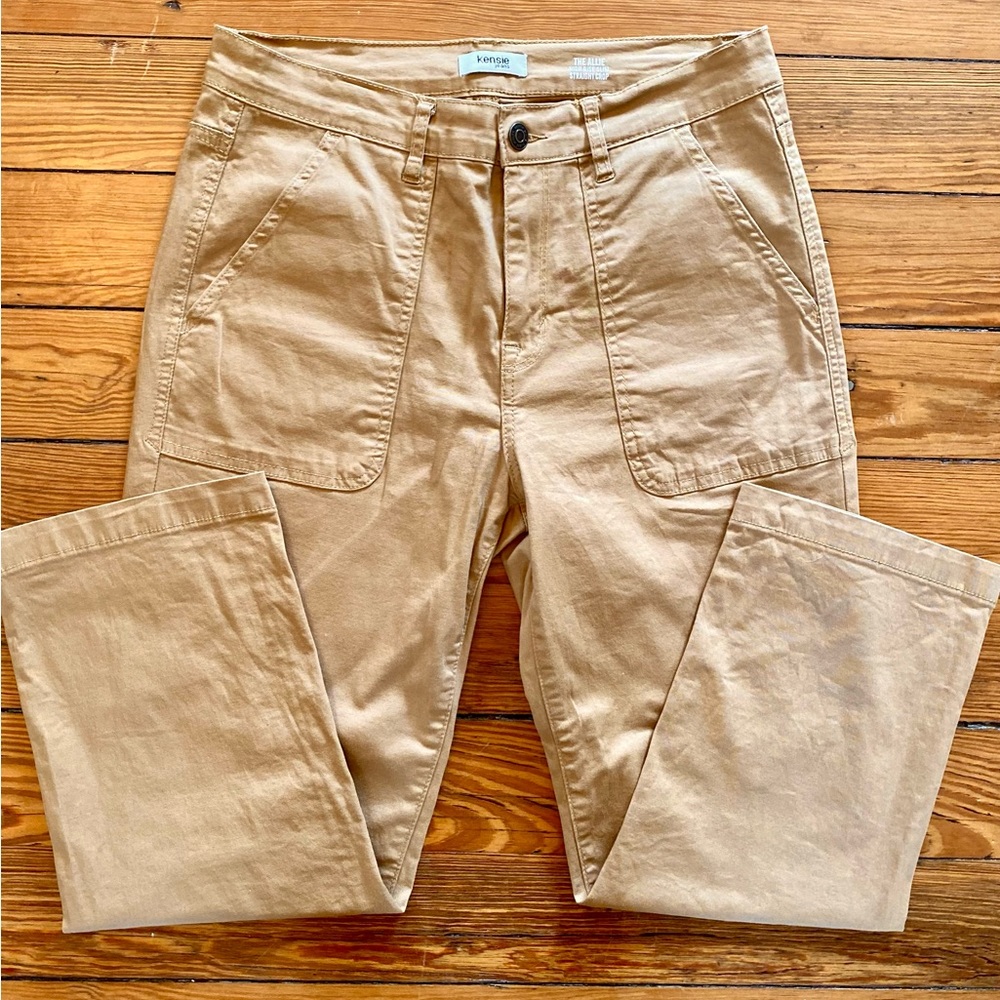 Kensie Jeans, The Allie High Rise, Straight Crop Cotton Pants sz 10/30